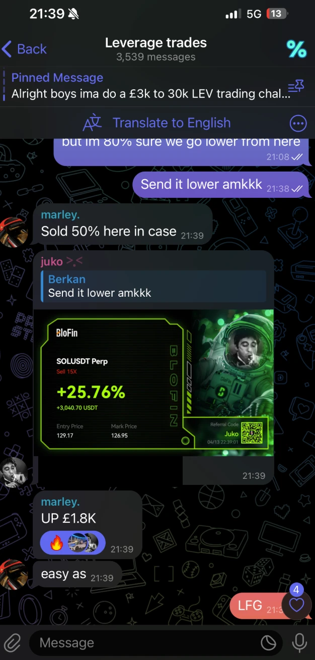Leverage trade win