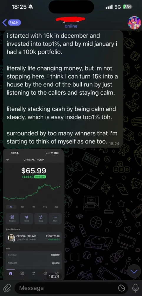 Member testimonial screenshot